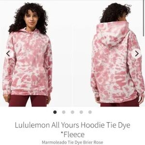 Lululemon All Yours Hoodie Tie Dye Fleece Tie Dye Brier Rose Size 10